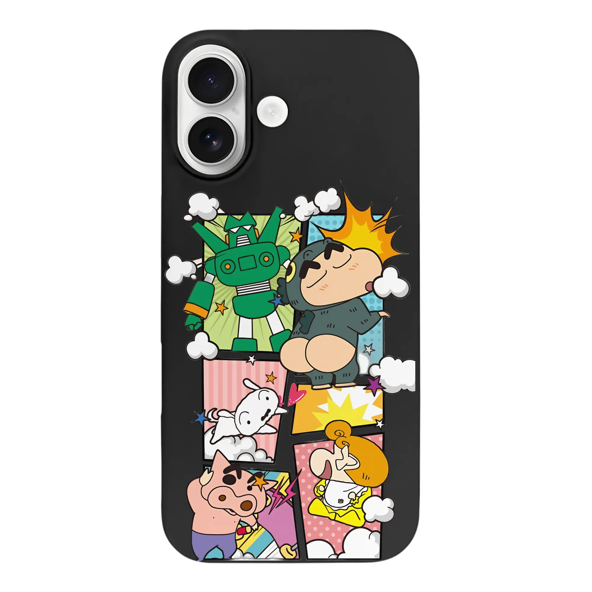 クレヨンしんちゃん グッズ 野原 しんのすけ - iPhone 17 シリーズ シリコンケース 薄型 耐衝撃 指紋防止 ソフトタッチカバー 精密フィット 傷防止 保護ケース iPhone 17/17 Air/17 Pro/17 Pro Max 対応